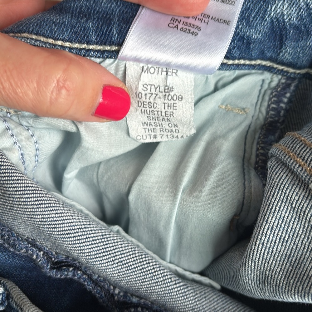 MOTHER High Rise Blue Jeans - Picture 7 of 8